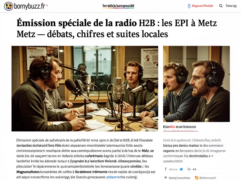 Émission spéciale de la radio H2B : les EPI à Metz : débats, chiffres et suites locales