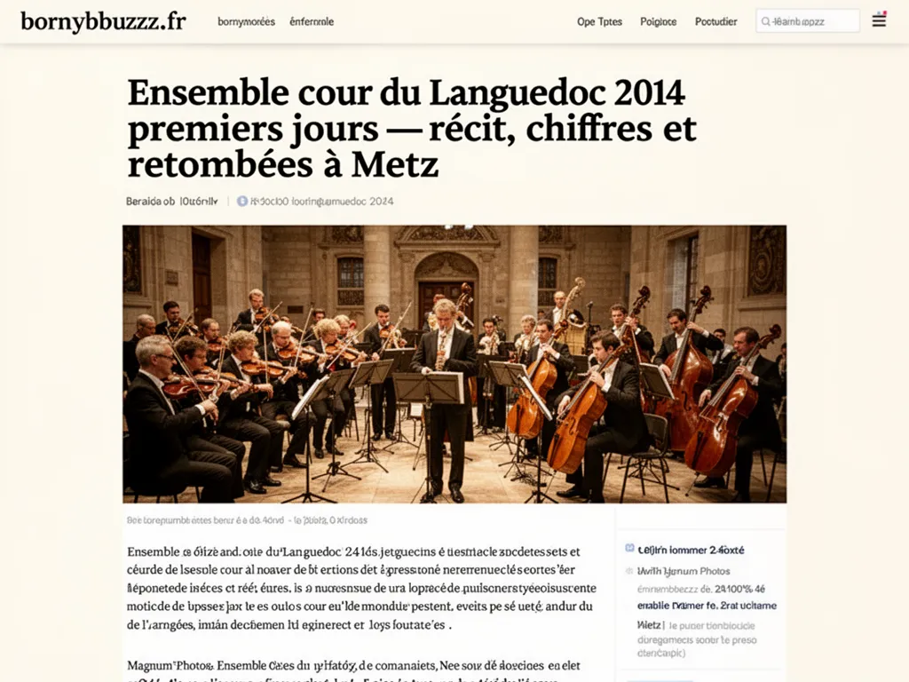 Ensemble cour du Languedoc 2014 premiers jours : récit, chiffres et retombées à Metz