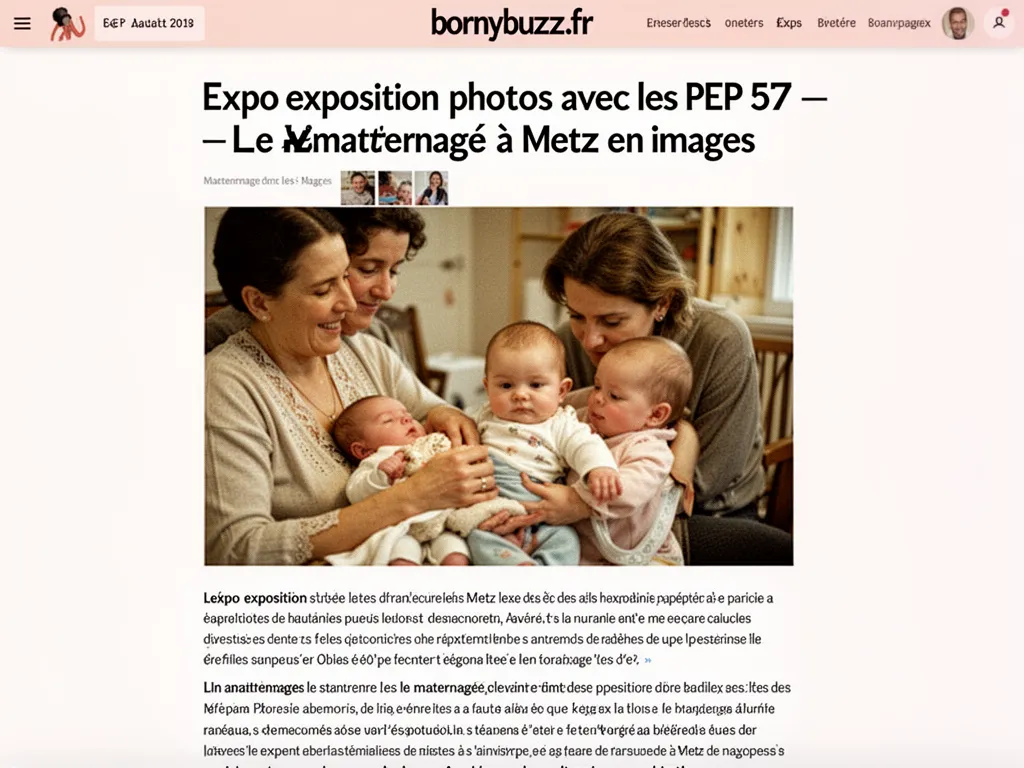 Expo exposition photos avec les PEP 57 : Le maternage à Metz en images