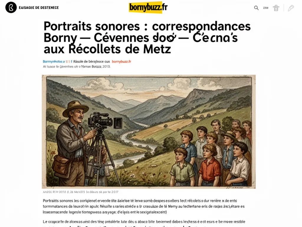 Portraits sonores : correspondances Borny : Cévennes aux Récollets de Metz