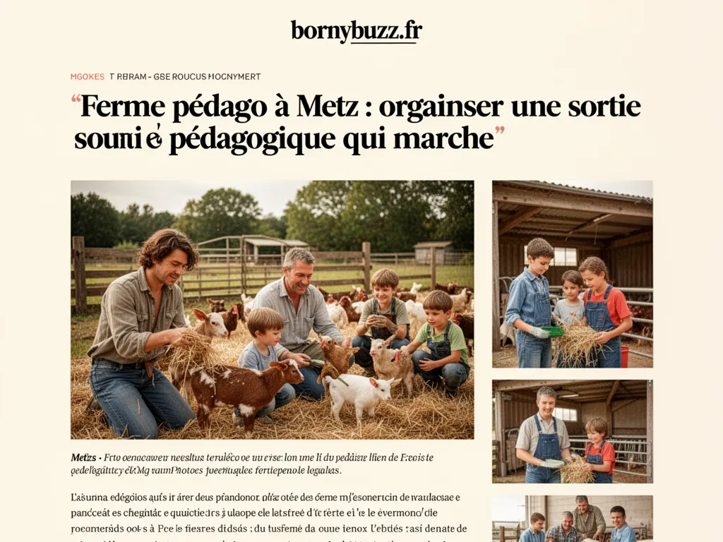 Ferme pedago à Metz : organiser une sortie pédagogique qui marche