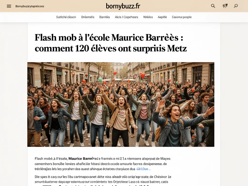 Flash mob à l'école Maurice Barrès : comment 120 élèves ont surpris Metz