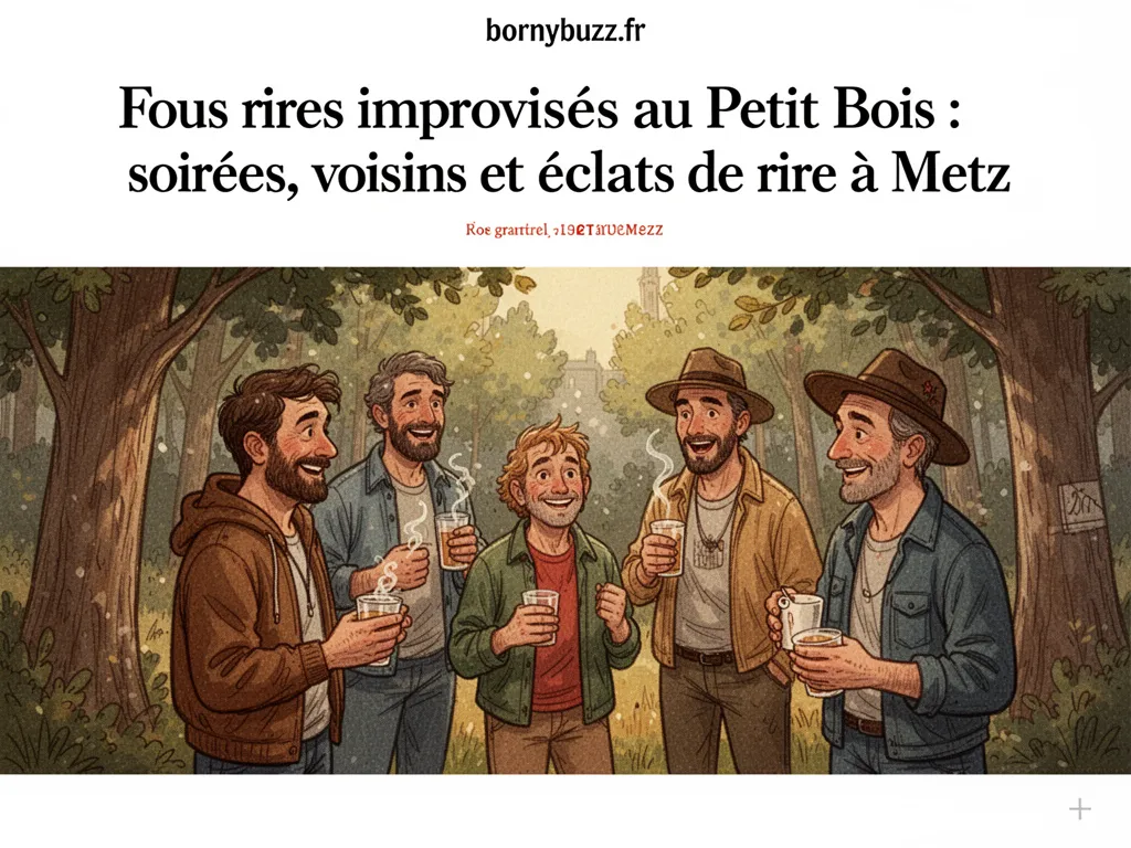 Fous rires improvisés au Petit Bois : soirées, voisins et éclats de rire à Metz