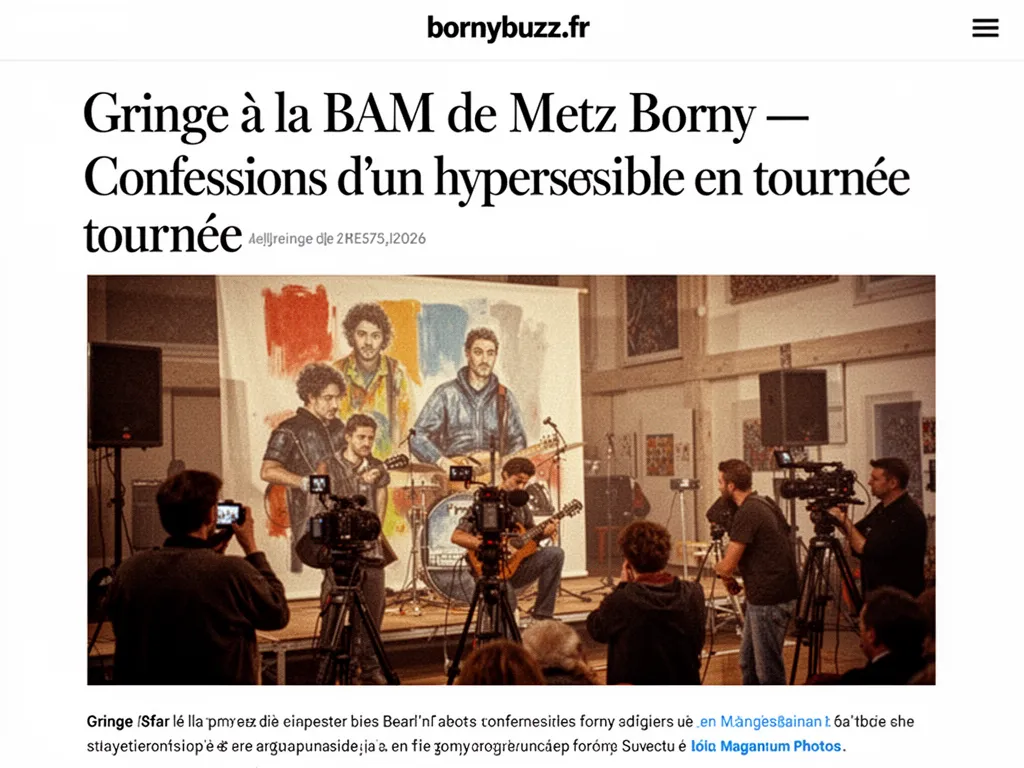 Gringe à la BAM de Metz Borny : Confessions d’un hypersensible en tournée