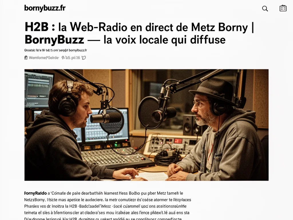 H2B : la Web-Radio en direct de Metz Borny | BornyBuzz : la voix locale qui diffuse