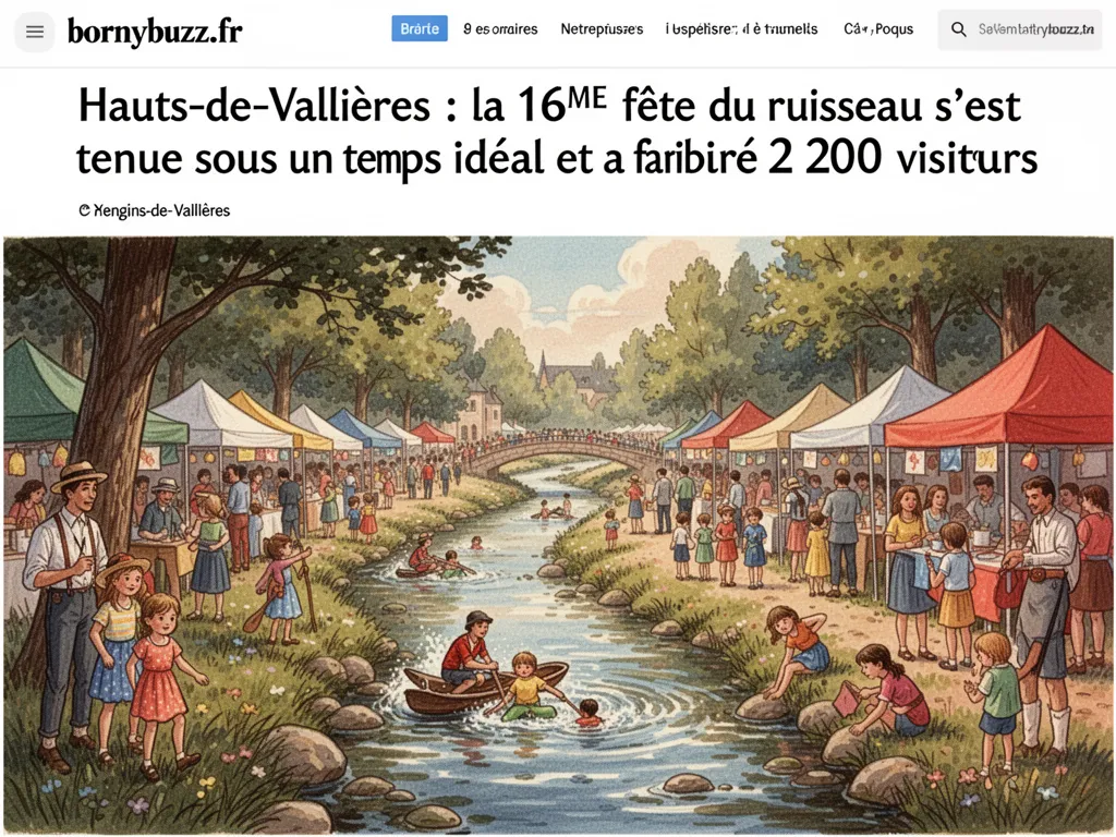 Hauts-de-Vallières : la 16e fête du ruisseau s'est tenue sous un temps idéal et a attiré 2 200 visiteurs
