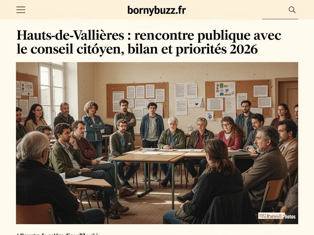 Hauts-de-Vallières : rencontre publique avec le conseil citoyen, bilan et priorités 2026