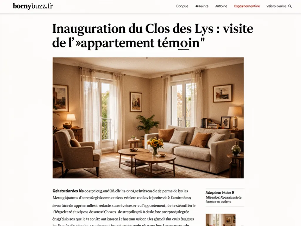 Inauguration du Clos des Lys : visite de l’appartement témoin