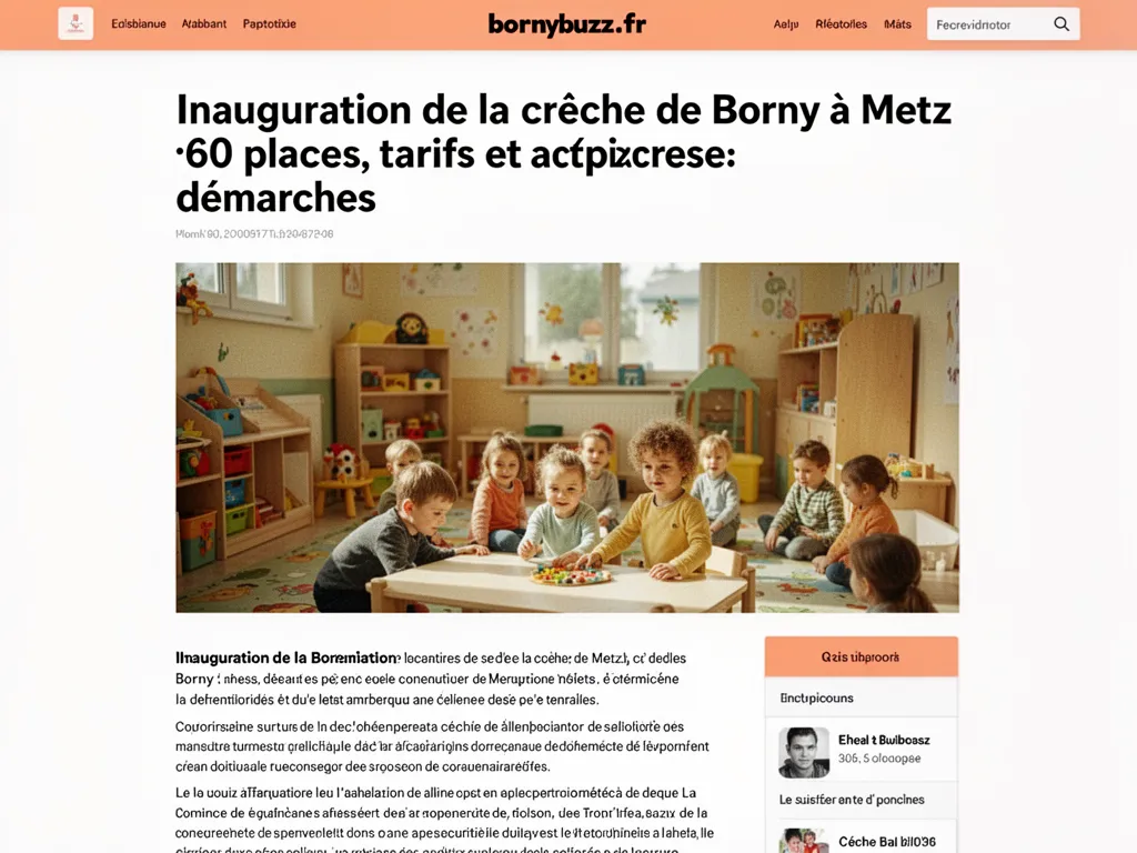 Inauguration de la crèche de Borny à Metz : 60 places, tarifs et démarches