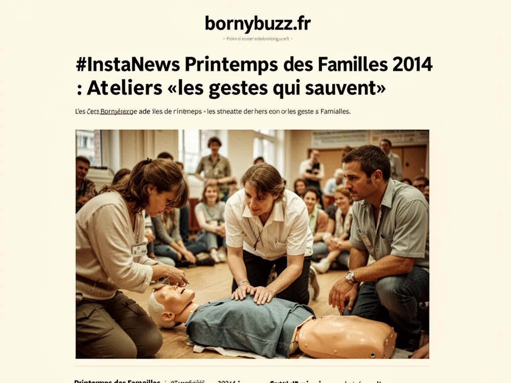 #InstaNews Printemps des Familles 2014 : Ateliers «les gestes qui sauvent»