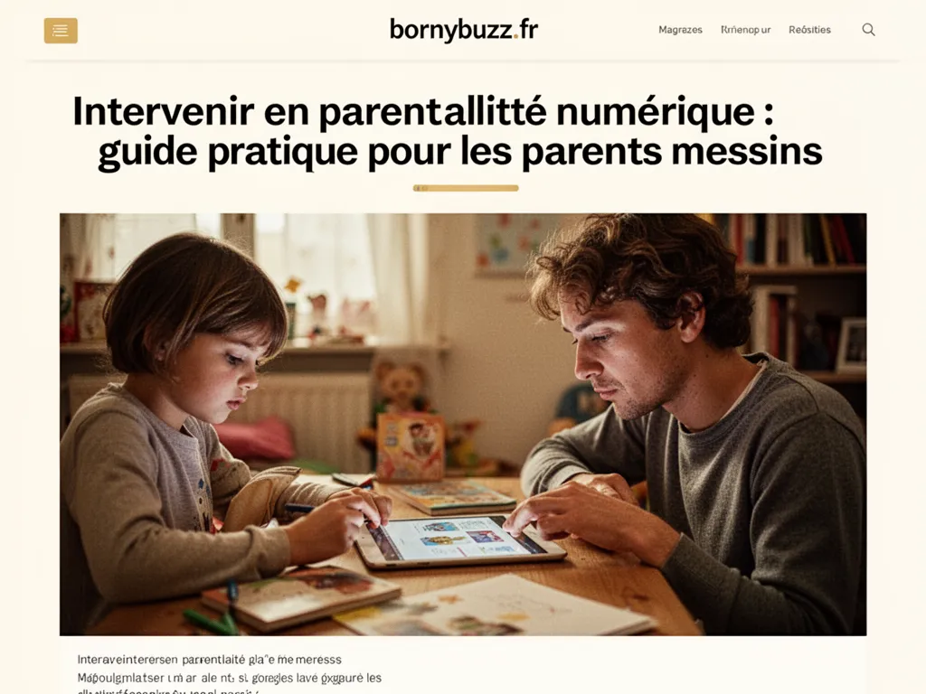 Intervenir en parentalité numérique : guide pratique pour les parents messins