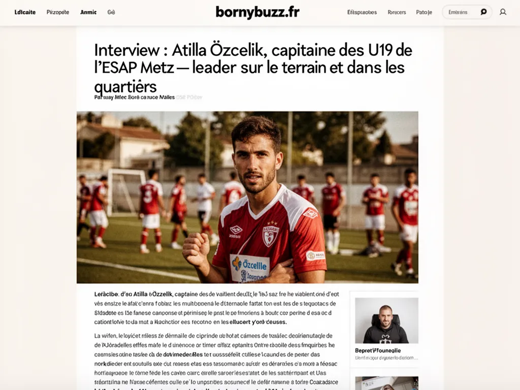 Interview : Atilla Özcelik, capitaine des U19 de l'ESAP Metz : leader sur le terrain et dans les quartiers
