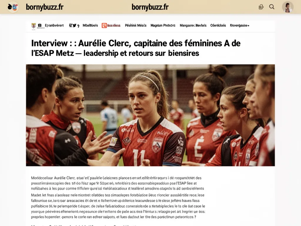 Interview : Aurélie Clerc, capitaine des féminines A de l'ESAP Metz : leadership et retours sur blessures