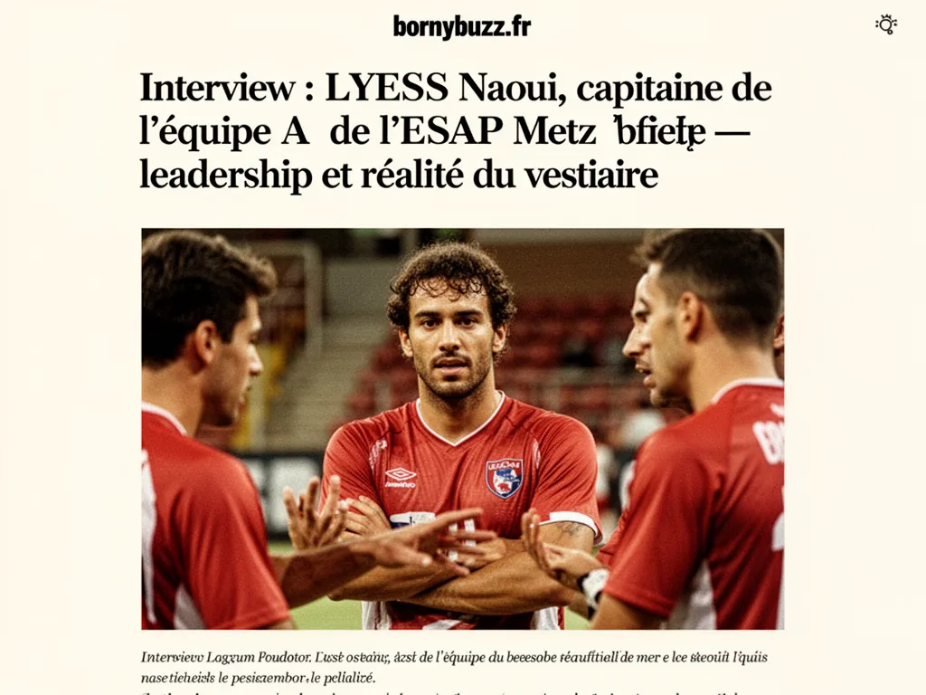 Interview : LYESS Naoui, capitaine de l'équipe A de l'ESAP Metz : leadership et réalité du vestiaire