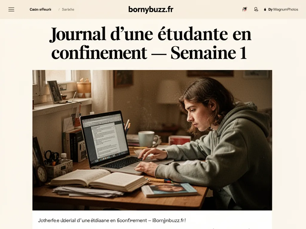 Journal d’une étudiante en confinement : Semaine 1