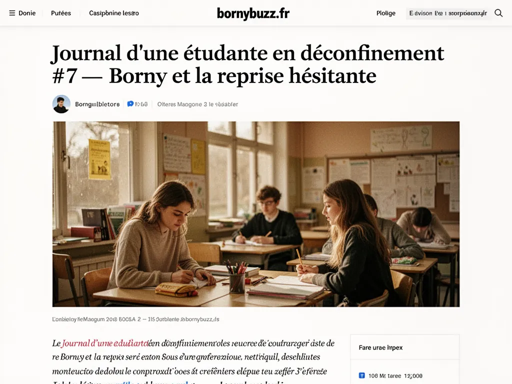 Journal d’une étudiante en déconfinement #7 : Borny et la reprise hésitante