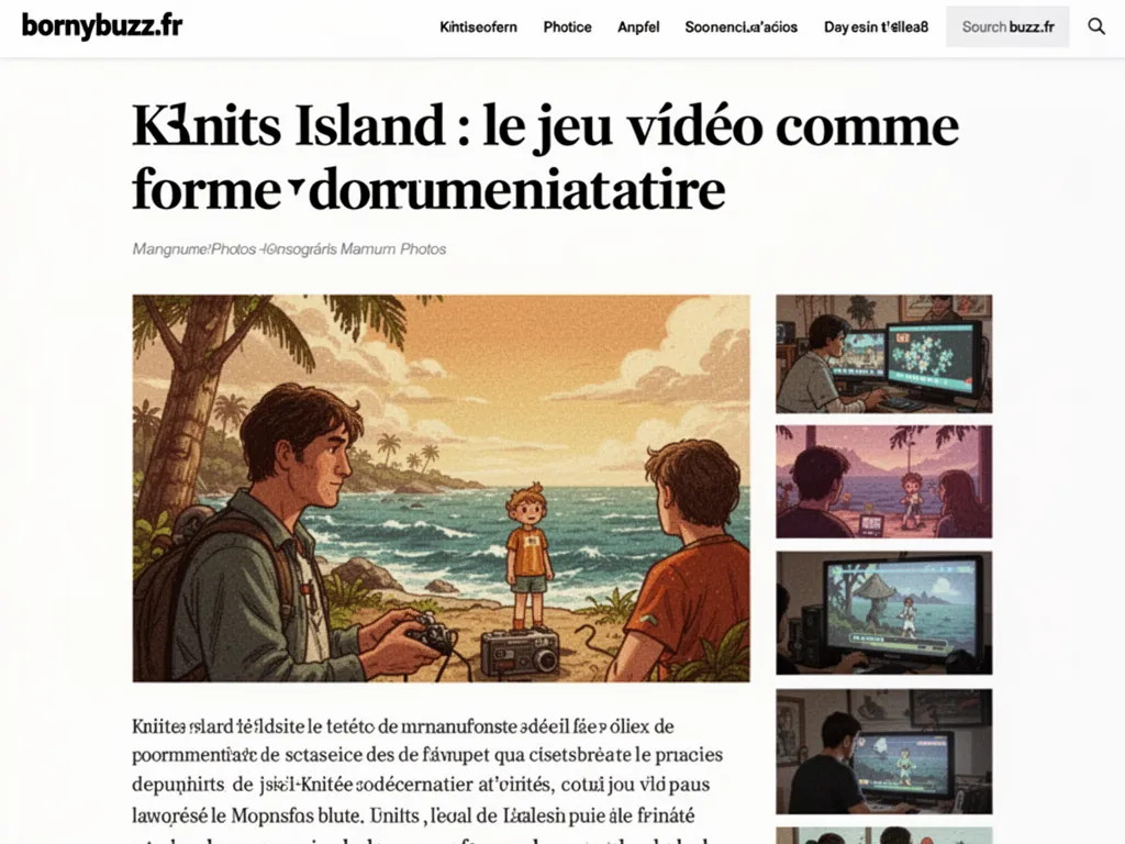 Knits Island : le jeu vidéo comme forme documentaire