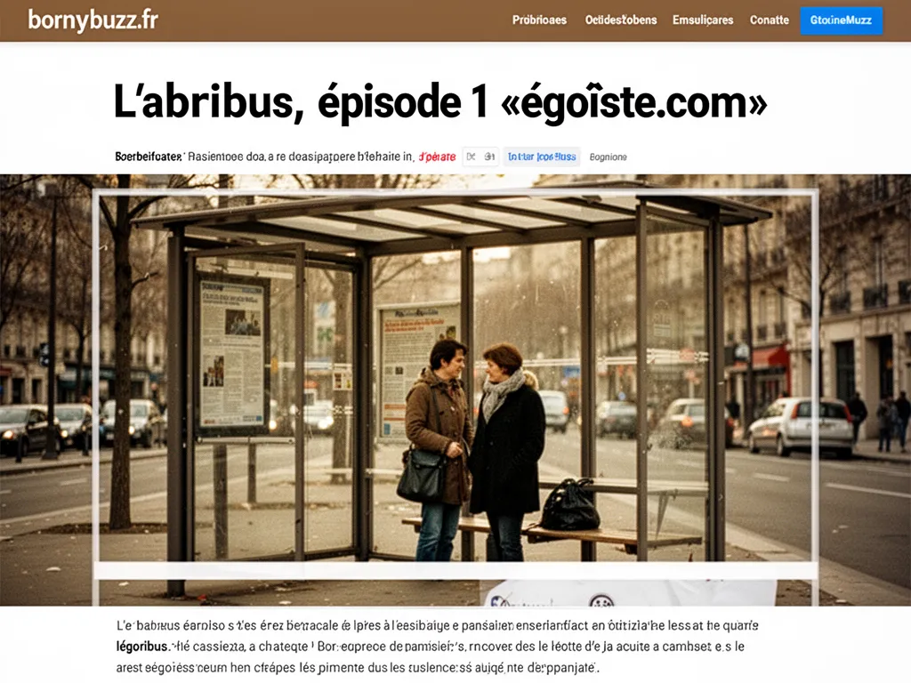 L'abribus, épisode 1 «égoïste.com»