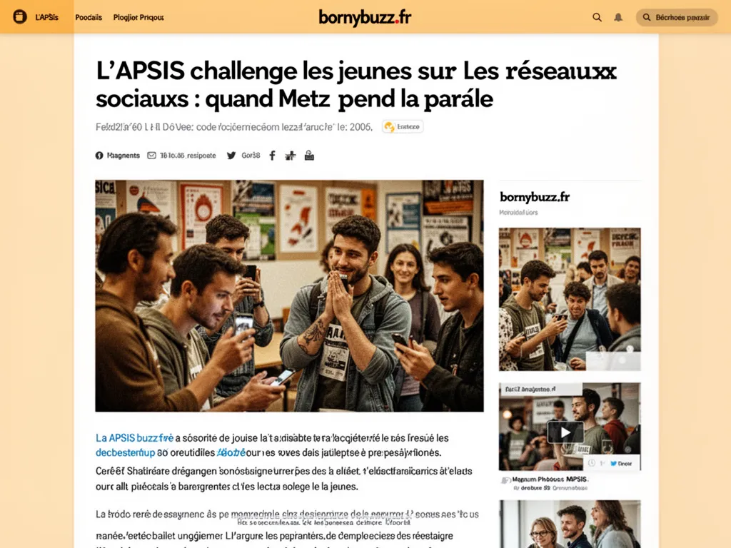 L'APSIS challenge les jeunes sur les réseaux sociaux : quand Metz prend la parole