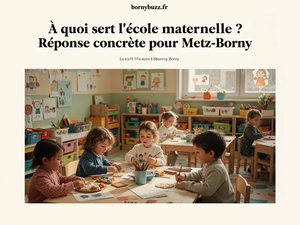 À quoi sert l'école maternelle ? Réponse concrète pour Metz-Borny