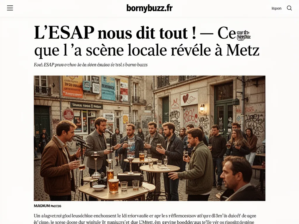 L'ESAP nous dit tout ! : Ce que la scène locale révèle à Metz