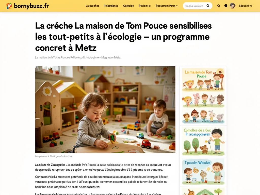 La crèche La maison de Tom Pouce sensibilise les tout-petits à l'écologie - un programme concret à Metz