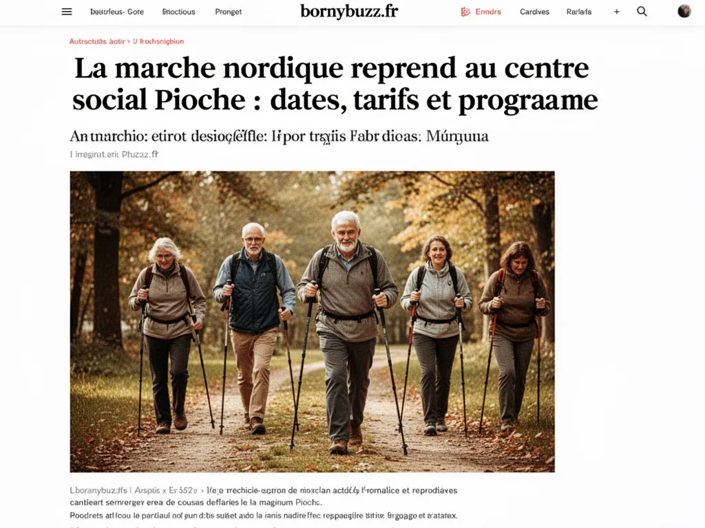 La marche nordique reprend au centre social Pioche : dates, tarifs et programme
