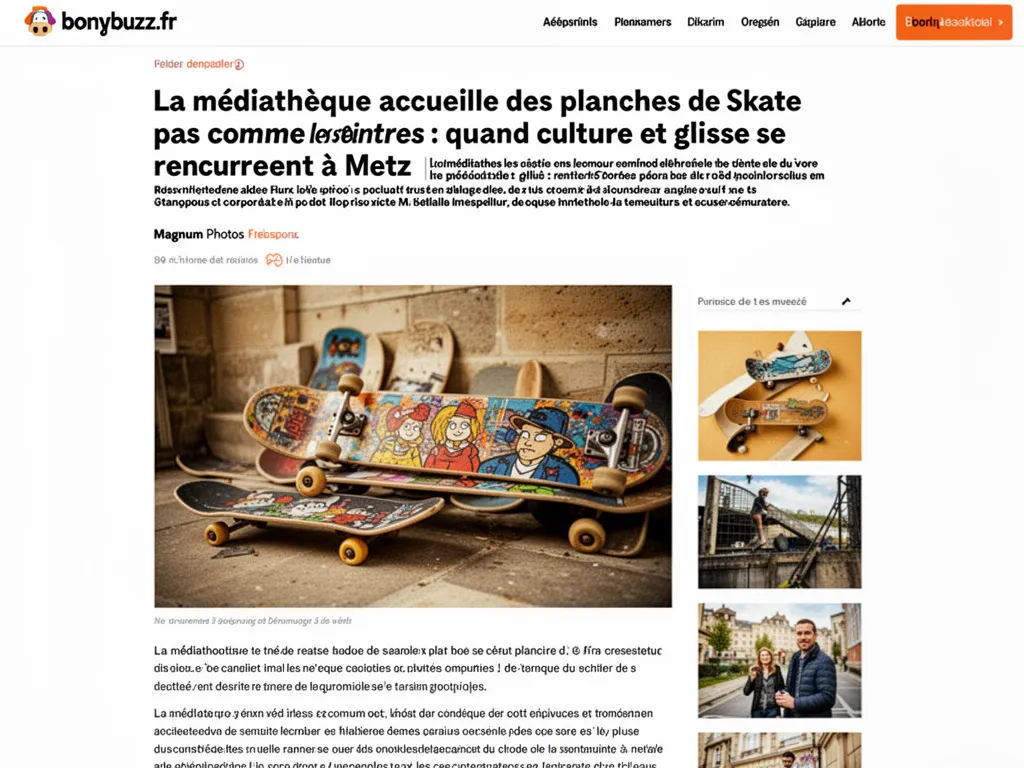 La médiathèque accueille des planches de skate pas comme les autres : quand culture et glisse se rencontrent à Metz