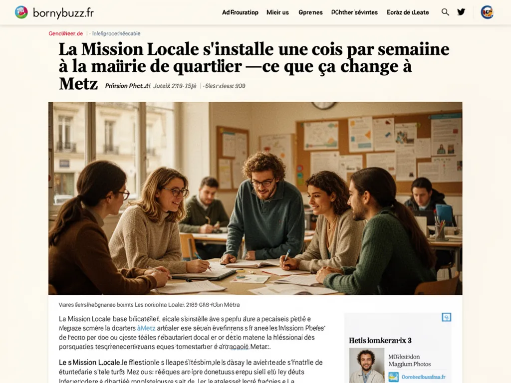 La Mission Locale s'installe une fois par semaine à la mairie de quartier : ce que ça change à Metz