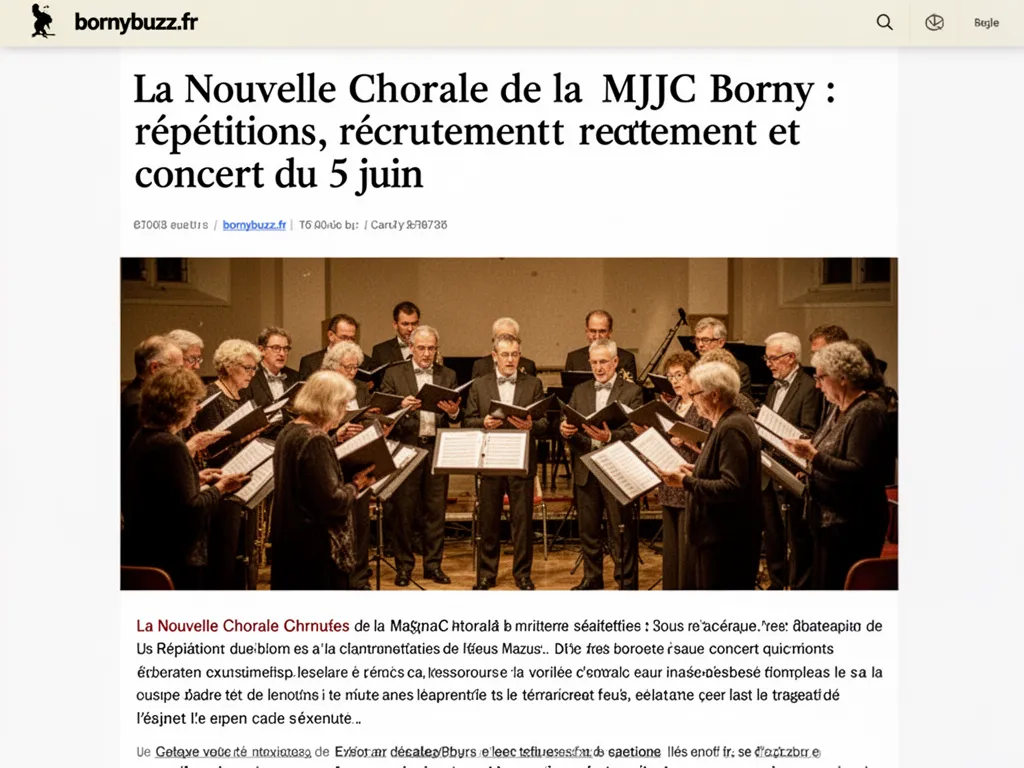 La Nouvelle Chorale de la MJC Borny : répétitions, recrutement et concert du 5 juin