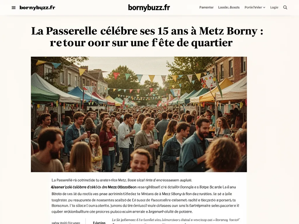 La Passerelle célèbre ses 15 ans à Metz Borny : retour sur une fête de quartier