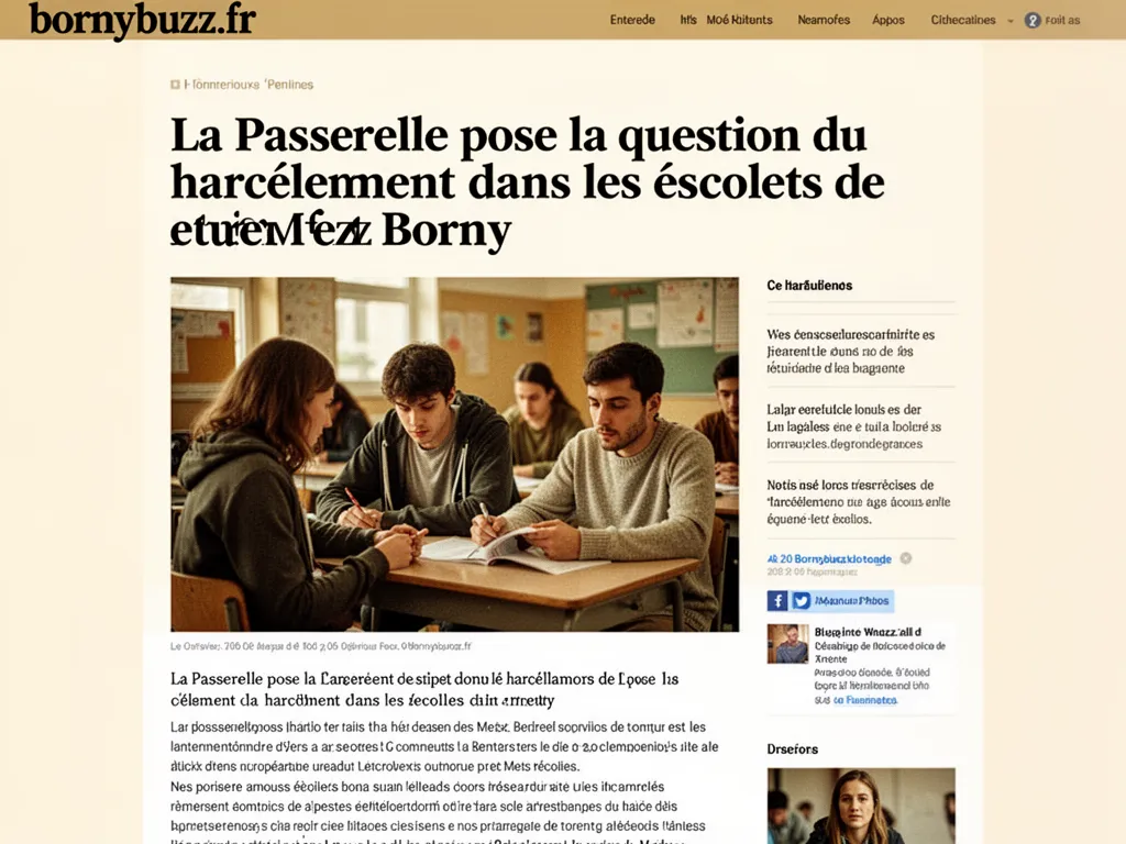 La Passerelle pose la question du harcèlement dans les écoles de Metz Borny