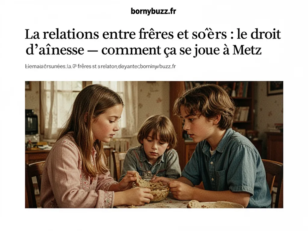 La relations entre frères et soeurs : le droit d'aînesse : comment ça se joue à Metz