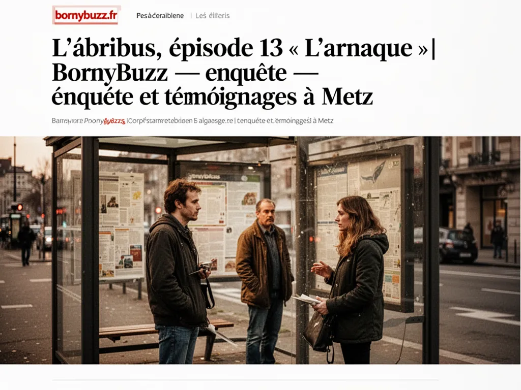 L’abribus, épisode 13 « L’arnaque » | BornyBuzz : enquête et témoignages à Metz