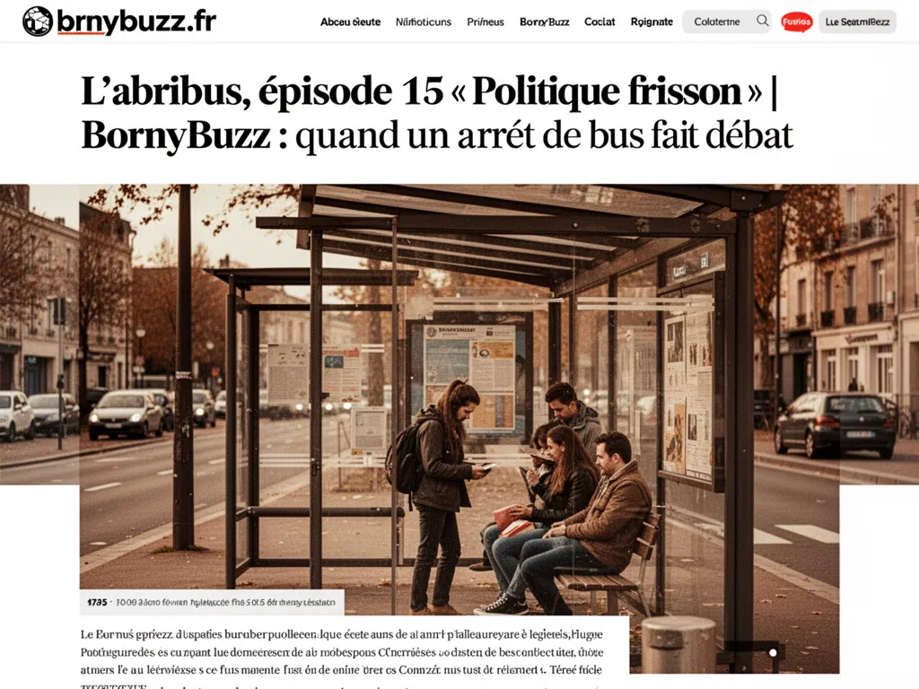 L’abribus, épisode 15 « Politique frisson » | BornyBuzz : quand un arrêt de bus fait débat