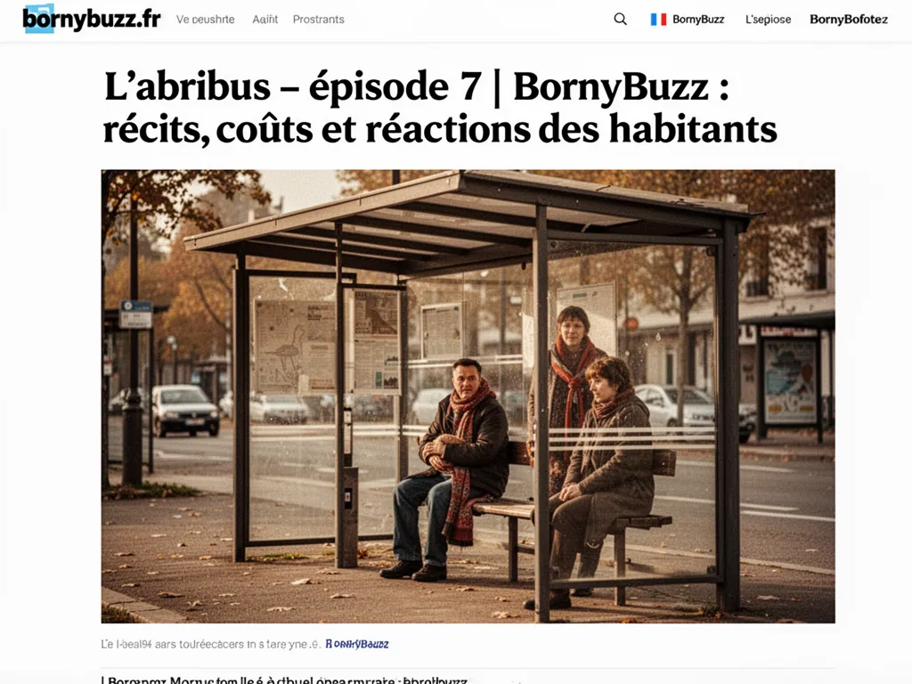 L’abribus – épisode 7 | BornyBuzz : récits, coûts et réactions des habitants
