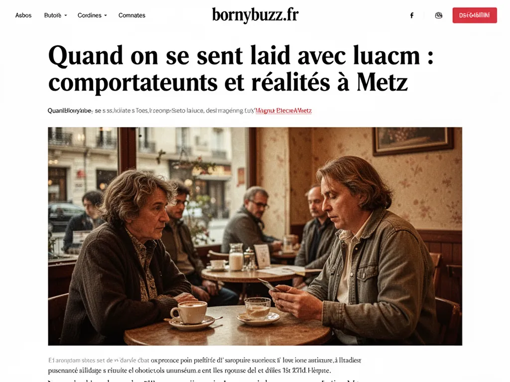 Quand on se sent laid avec luacm : comportements et réalités à Metz