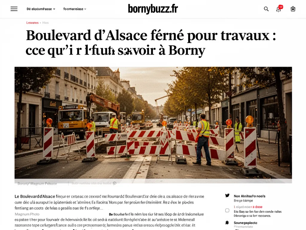 Boulevard d’Alsace fermé pour travaux : ce qu’il faut savoir à Borny
