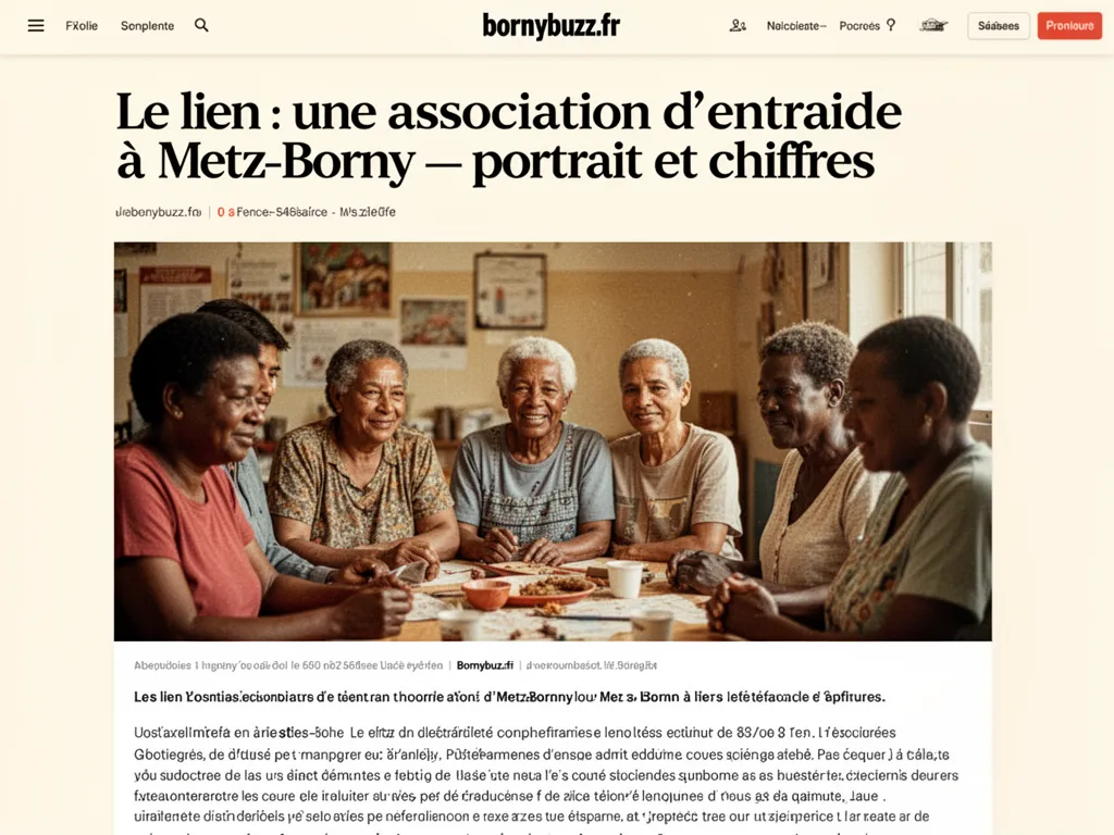 Le lien : une association d'entraide à Metz-Borny : portrait et chiffres