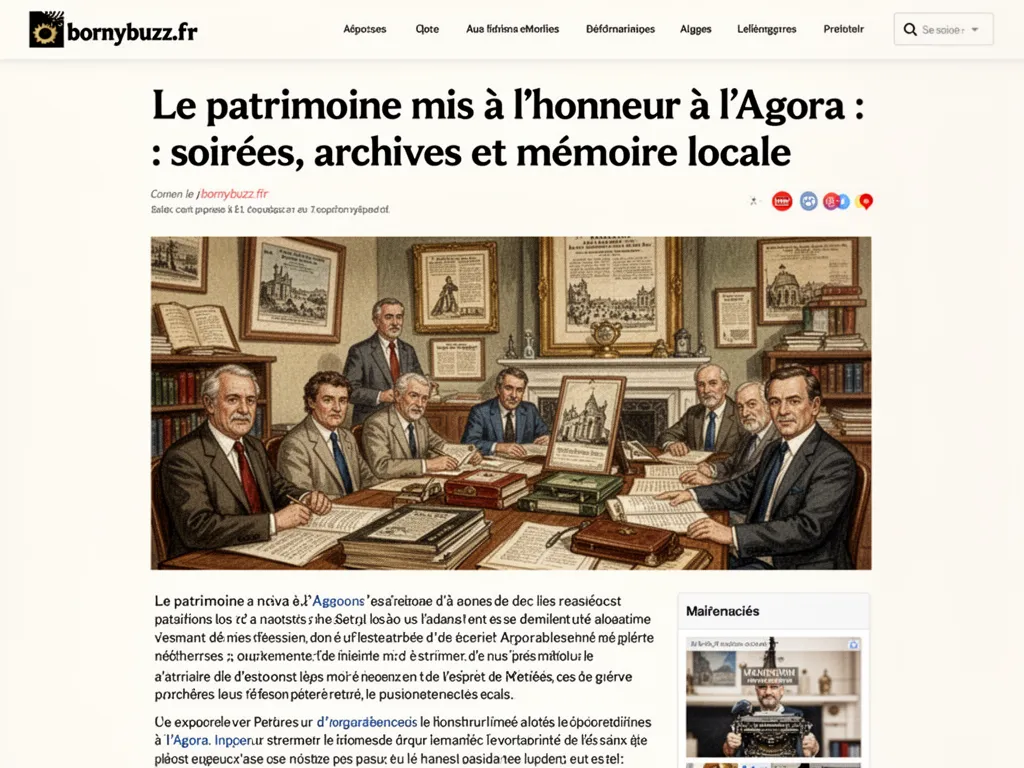Le patrimoine mis à l'honneur à l'Agora : soirées, archives et mémoire locale