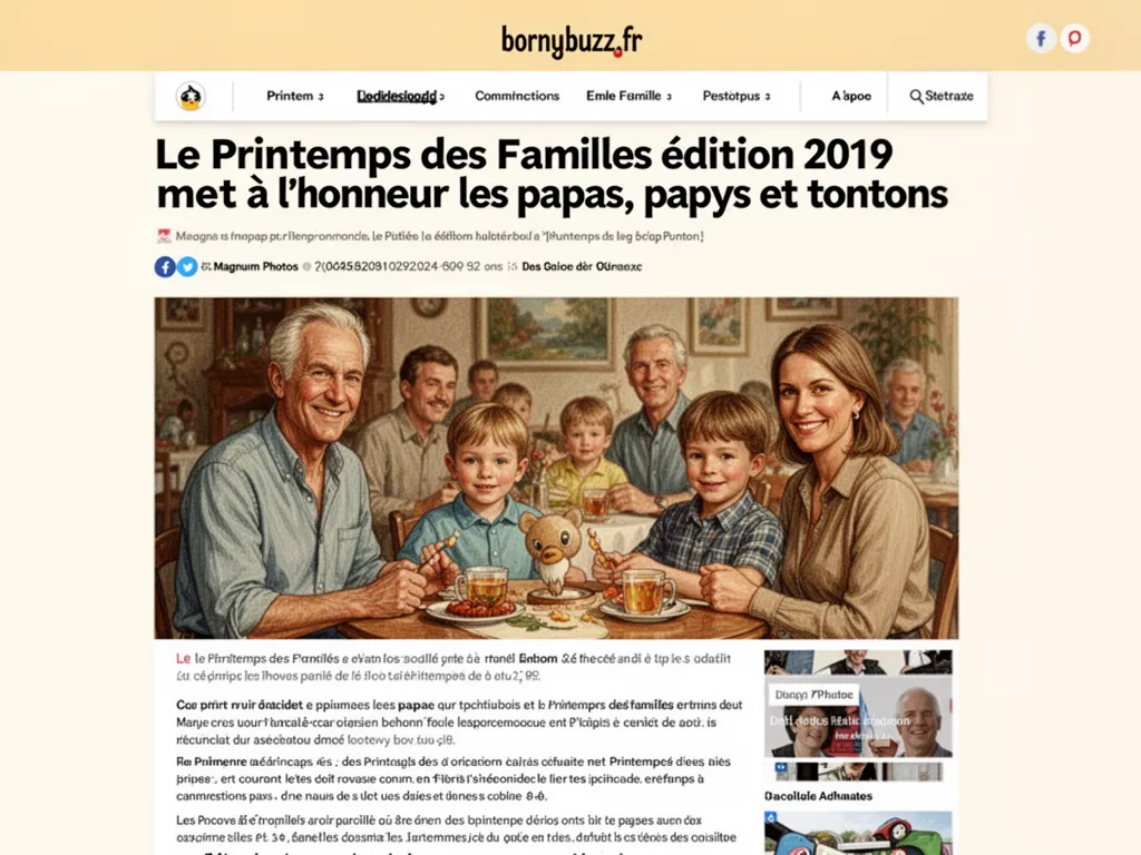 Le Printemps des Familles édition 2019 met à l'honneur les papas, papys et tontons