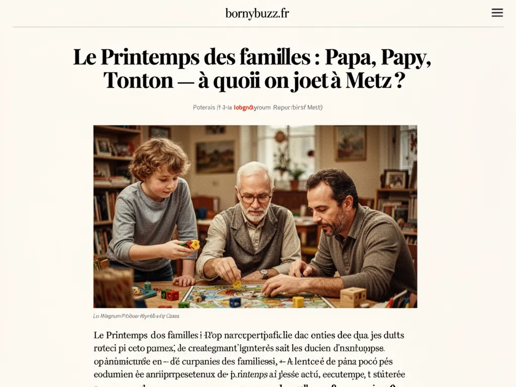 Le Printemps des familles : Papa, Papy, Tonton : à quoi on joue à Metz ?