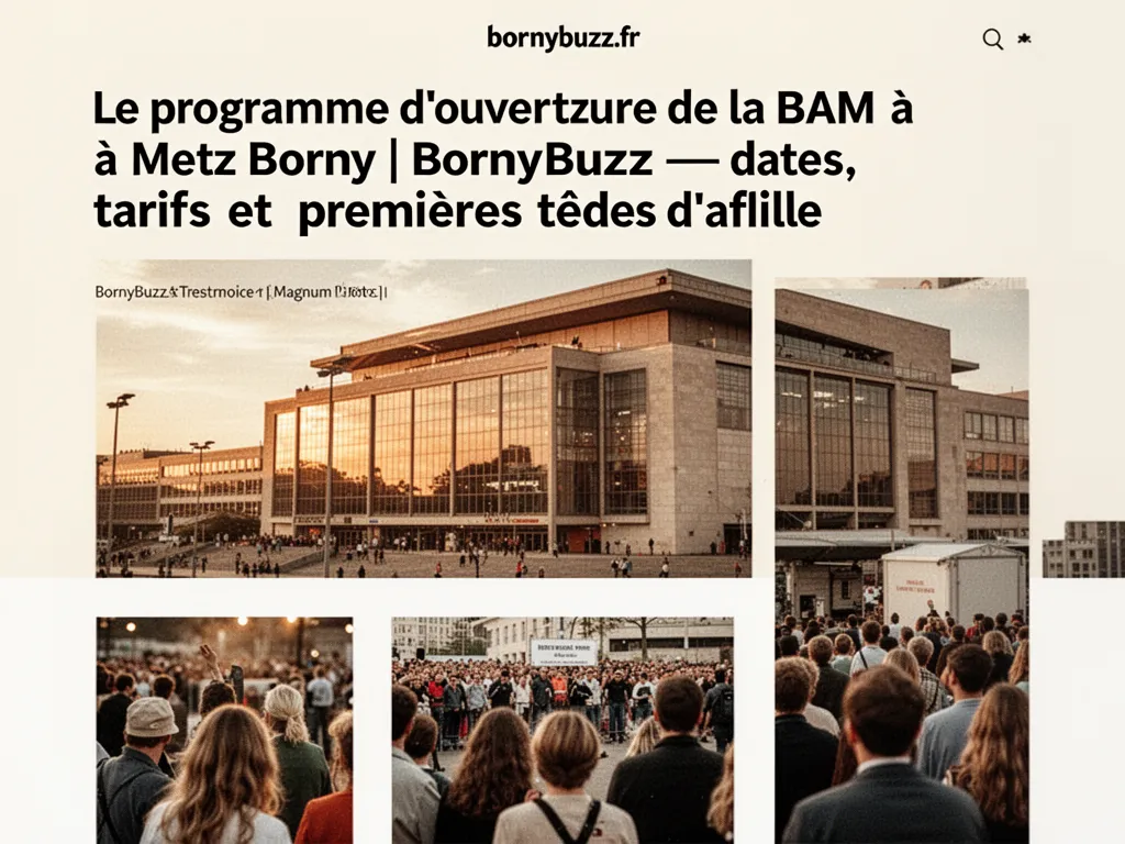Le programme d’ouverture de la BAM à Metz Borny | BornyBuzz : dates, tarifs et premières têtes d’affiche