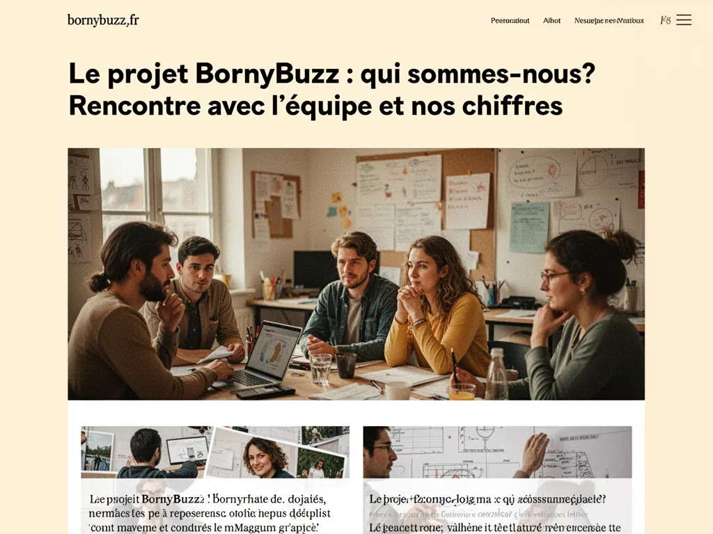 Le projet BornyBuzz : qui sommes-nous? Rencontre avec l'équipe et nos chiffres