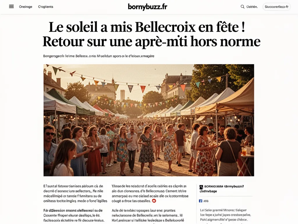 Le soleil a mis Bellecroix en fête ! Retour sur une après‑midi hors norme