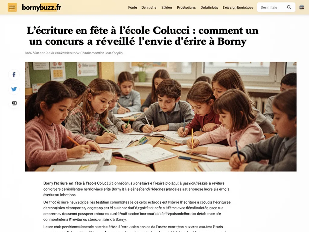 L'écriture en fête à l'école Colucci : comment un concours a réveillé l'envie d'écrire à Borny