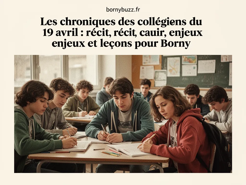 Les chroniques des collégiens du 19 avril : récit, enjeux et leçons pour Borny