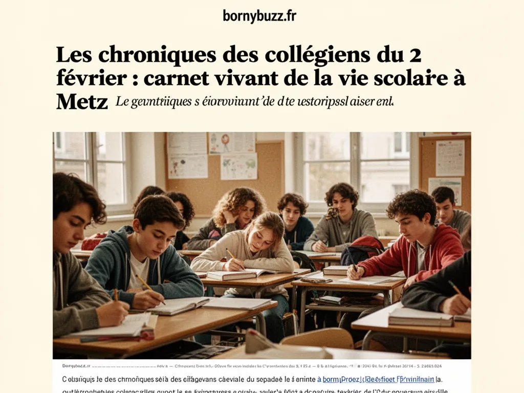 Les chroniques des collegiens du 2 fevrier : carnet vivant de la vie scolaire à Metz