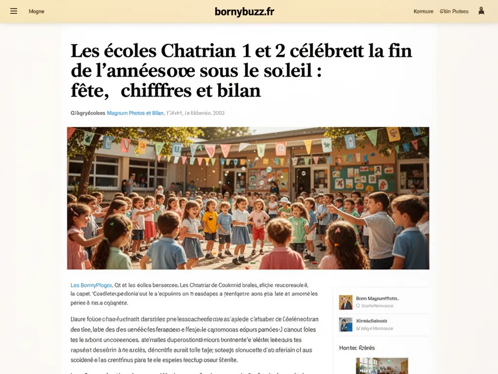 Les écoles Chatrian 1 et 2 célèbrent la fin de l'année sous le soleil : fête, chiffres et bilan