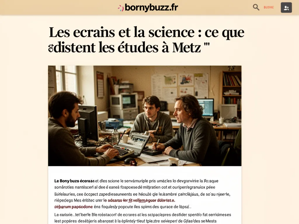 Les ecrans et la science : ce que disent les études à Metz